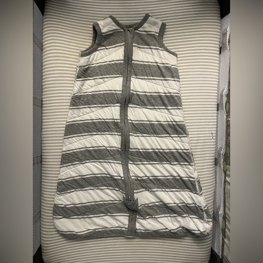 Burt's Bees Baby Gray and White Beekeeper Wearable Blanket